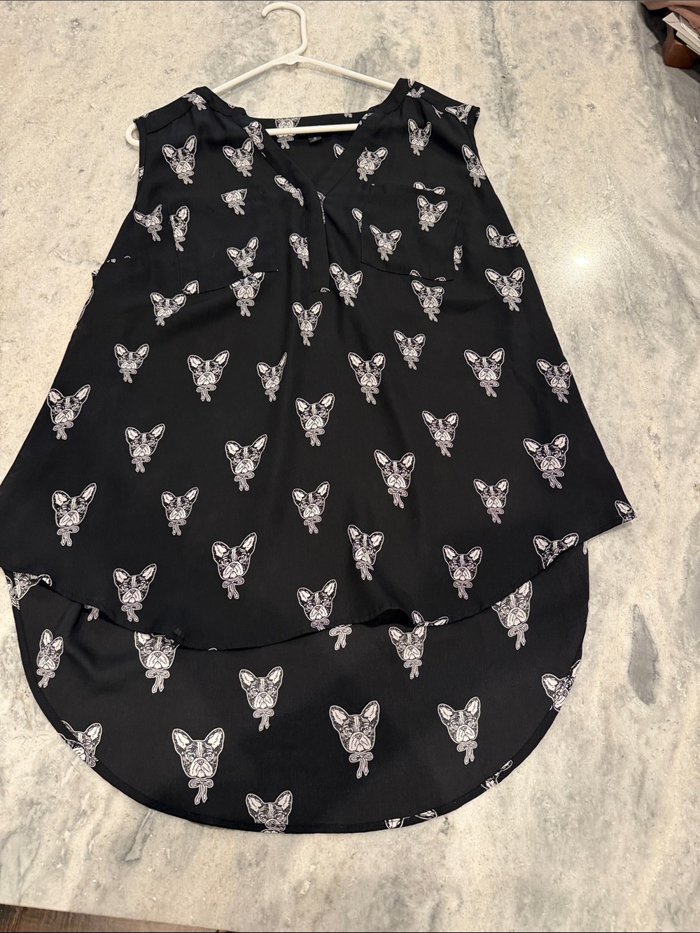 torrid Black Sleeveless Cat Print High-Low Blouse